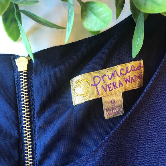 🆕{Princess by Vera Wang} Embroidery Floral Pleated Sleeveless Dress - Picture 5 of 7